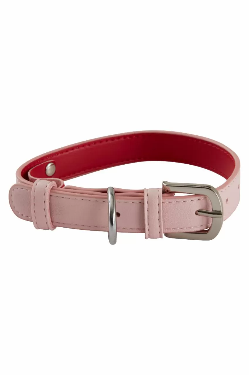 Djurtillbehör*Jotex INU Hundhalsband/katthalsband Röd/rosa