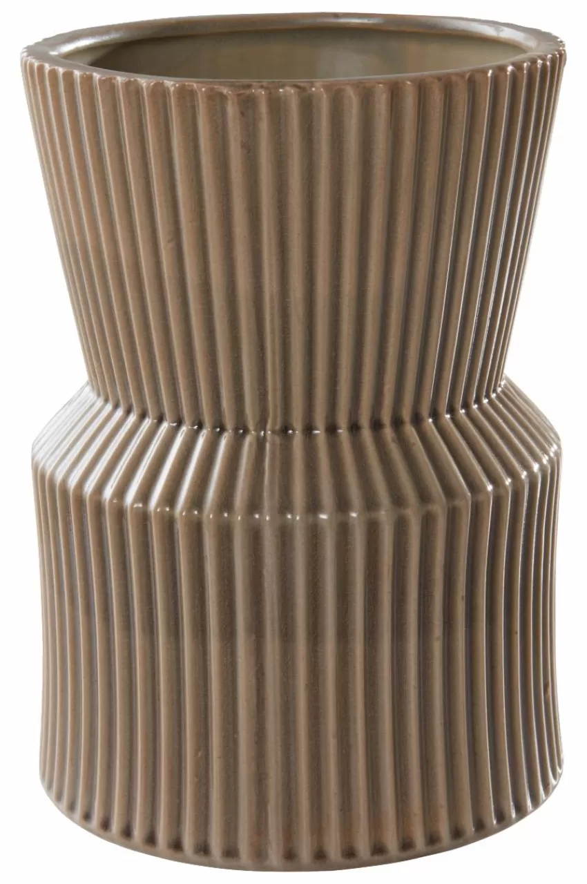 Vaser*Jotex JANICE Vas - Höjd 21,5 Cm Gråbeige