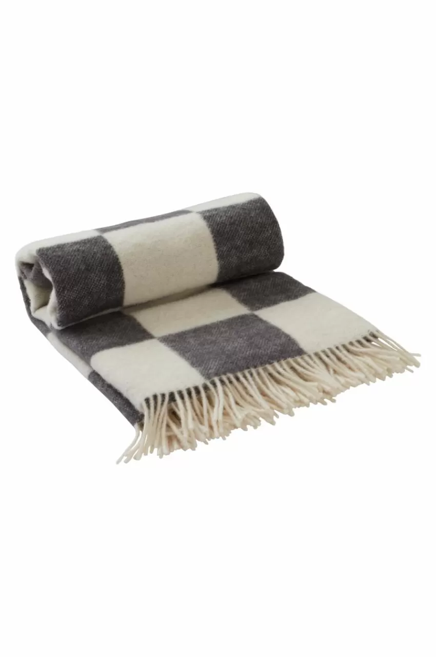 Plädar & Filtar*Jotex JEN Ullpläd Svart/vit