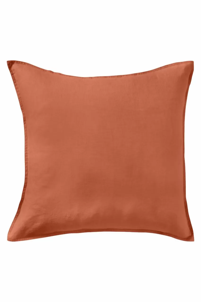 Prydnadskuddar & Fodral*Jotex JONIE Kuddfodral I Linne 50x50 Cm Bränd orange
