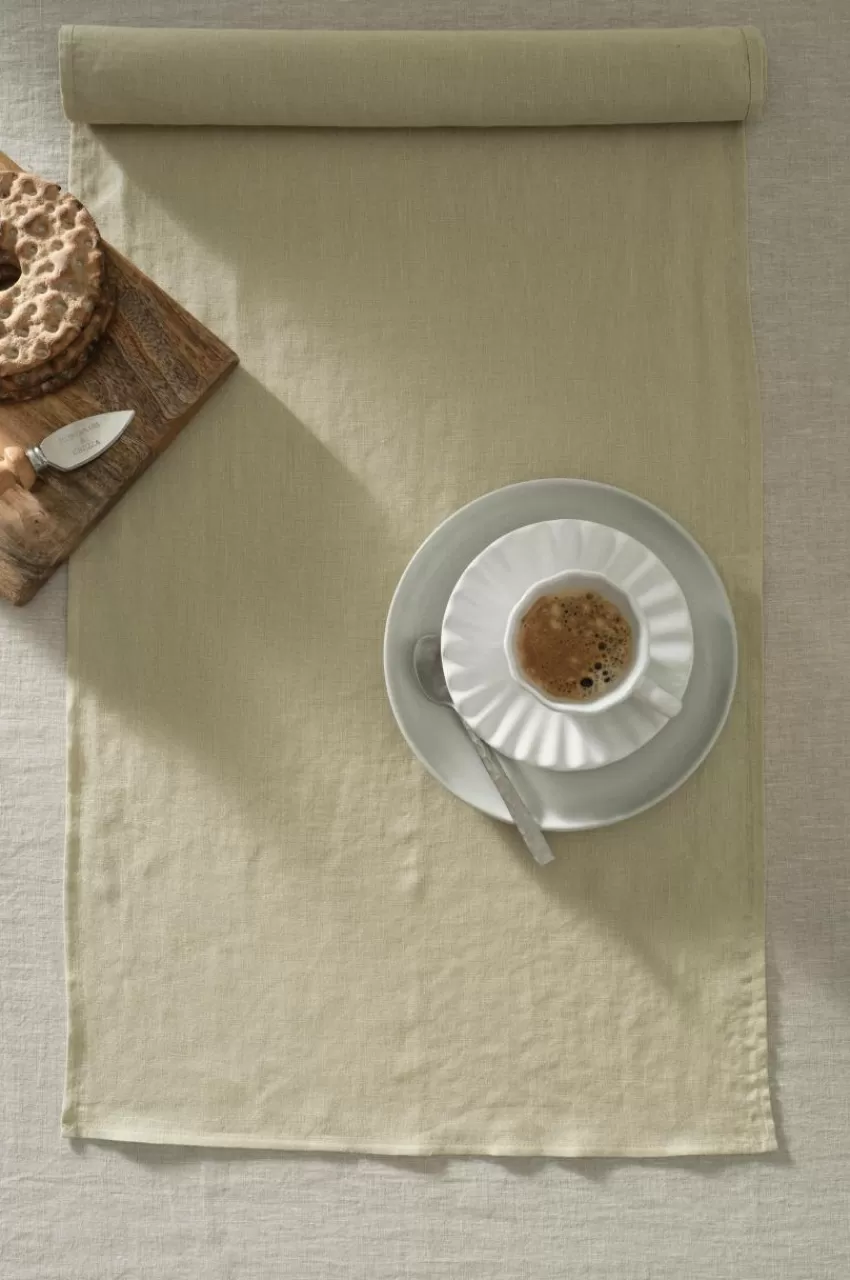 Bordslöpare*Jotex JONIE Linnelöpare Grönbeige