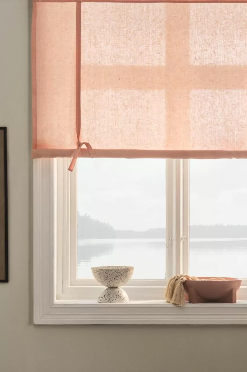 Hissgardiner | Linnegardiner*Jotex JONIE Roll Up-gardin I Linne Blek persika