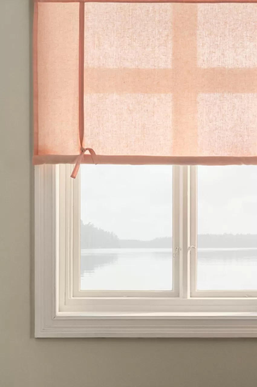 Hissgardiner | Linnegardiner*Jotex JONIE Roll Up-gardin I Linne Blek persika