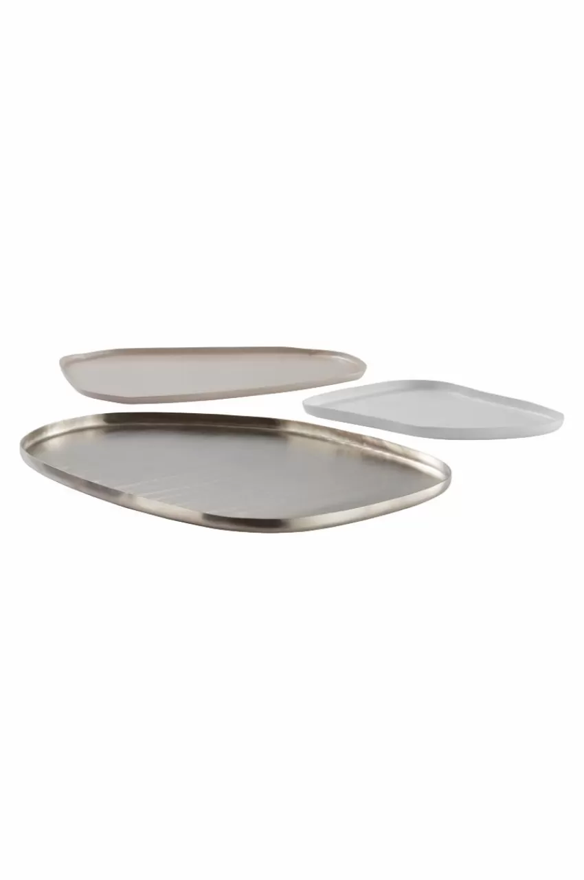 Brickor & Serveringsfat*Jotex JORDAN Serveringsfat 3-pack Vit/beige/silver