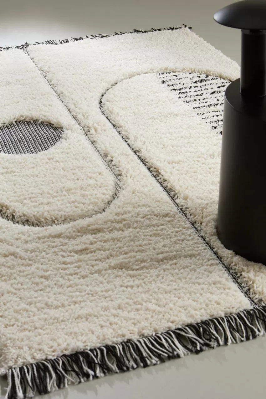 Barnmattor | Barnmattor*Jotex KAI Luggmatta 135x190 Cm Naturvit/svart
