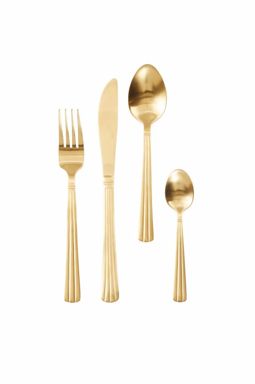 Bestick*Jotex KAIYA Bestickset 16 Delar Matt guld