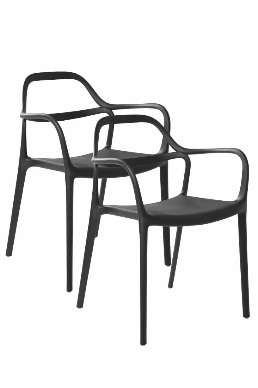 Utestolar & Utepallar | Utemöbler*Jotex KARLABY Karmstol 2-pack Svart
