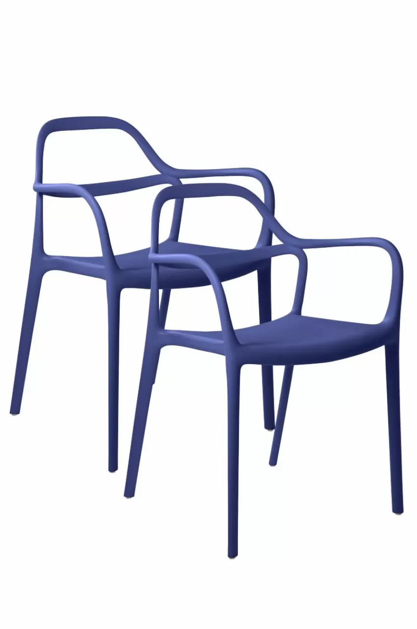 Utestolar & Utepallar | Utemöbler*Jotex KARLABY Karmstol 2-pack Mörk koboltblå