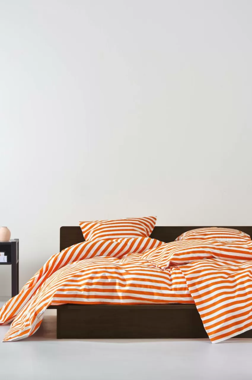 Påslakanset*Jotex KAYO Påslakanset Enkelsäng Orange/vit