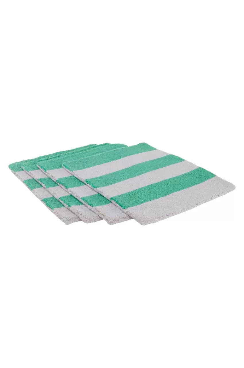 Bordstabletter*Jotex KIO STRIPE Bordstablett 4-pack - Ekologisk Ljuslila/grön