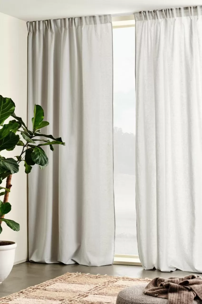 Julgardiner | Linnegardiner*Jotex KIT Linnegardin 2-pack Ljusgrå