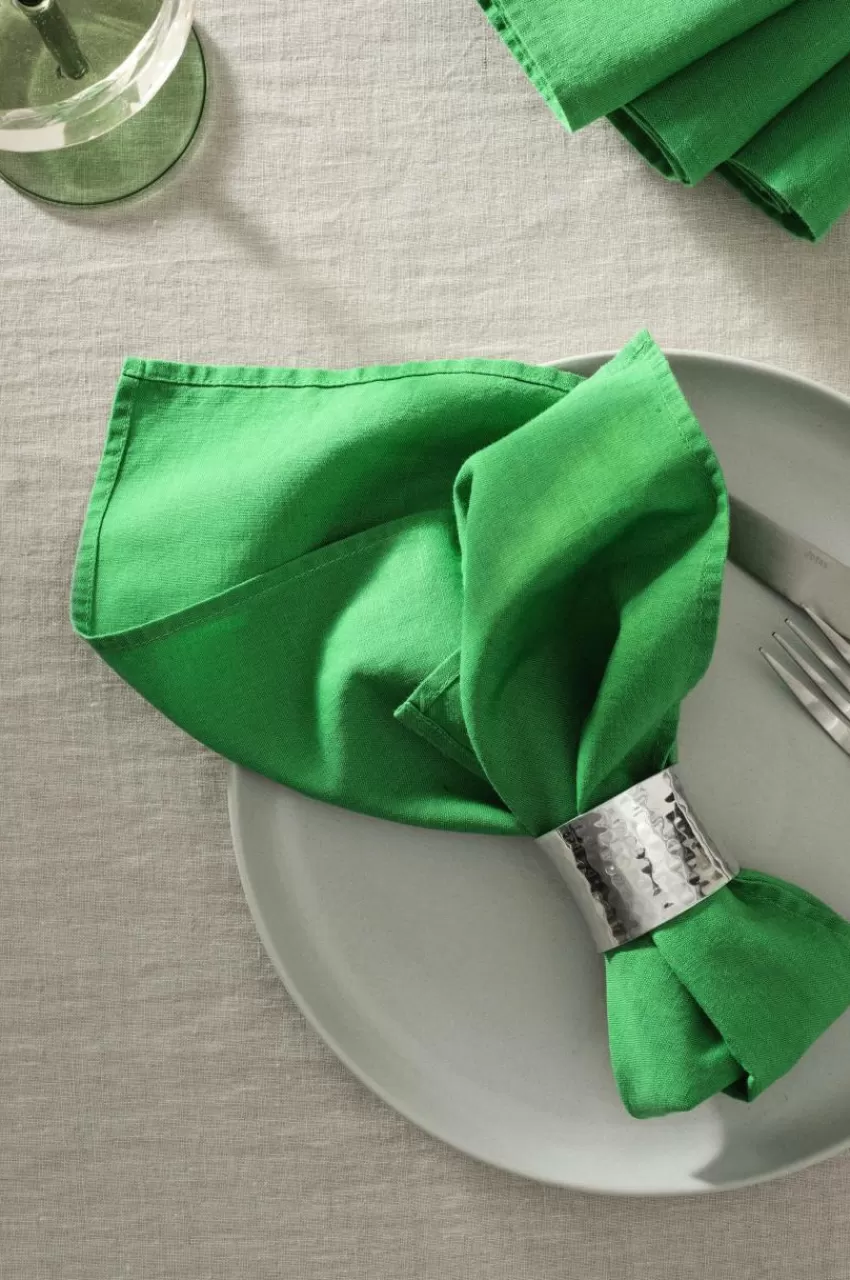 Servetter | Juldukning*Jotex KIT Linneservett 4-pack Ärtgrön