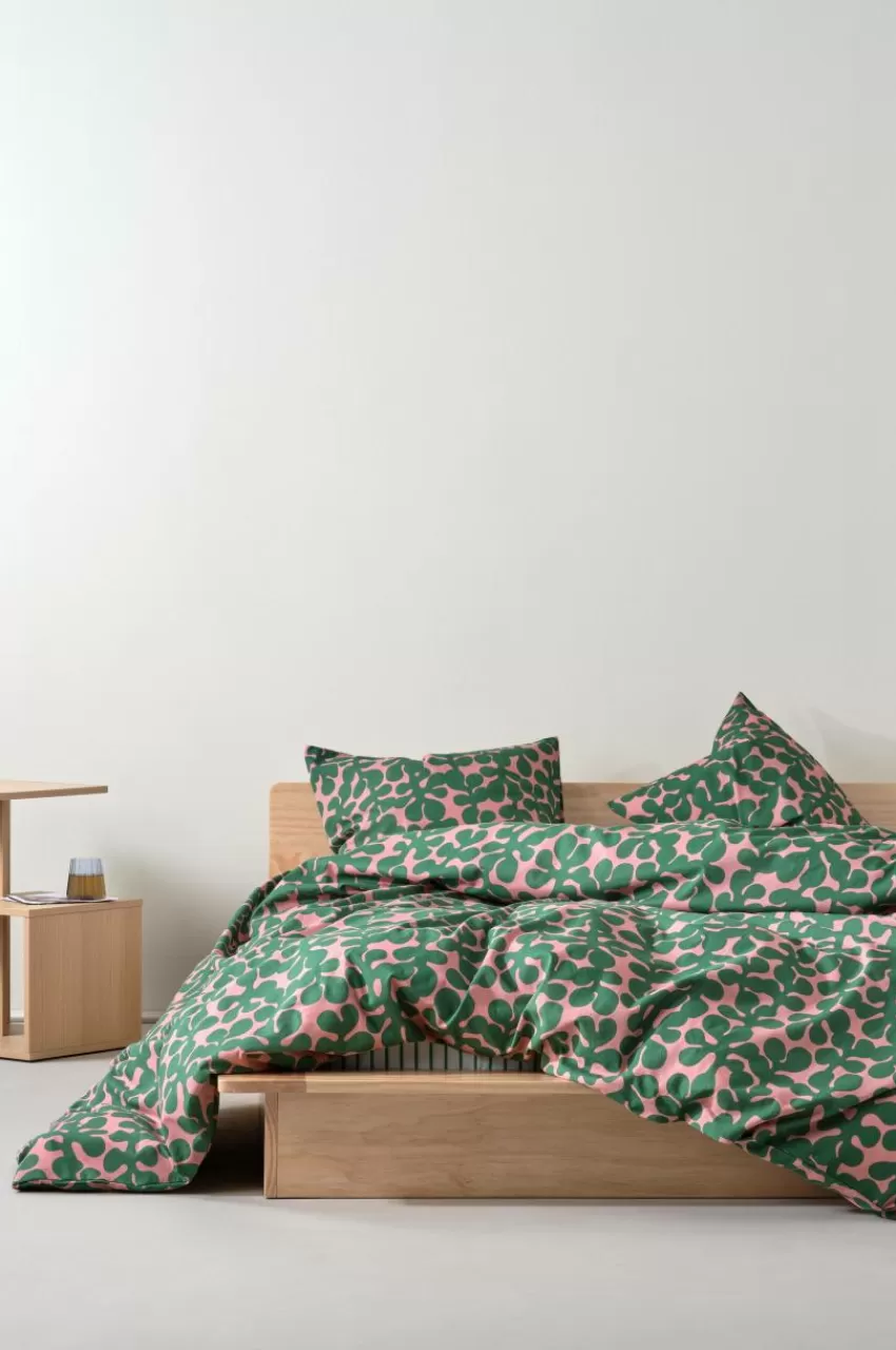 Påslakanset*Jotex KNOTA Påslakanset Dubbelsäng Ekologisk Rosa/grön