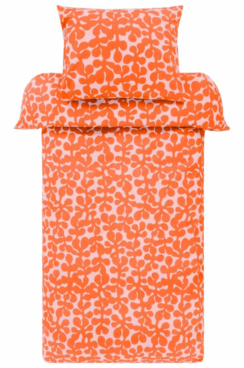 Påslakanset*Jotex KNOTA Påslakanset Enkelsäng Ekologisk Persika/orange