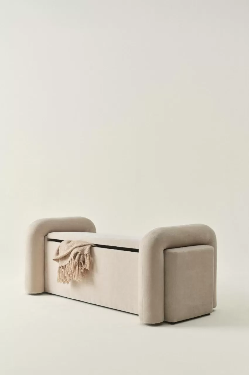 Bänkar*Jotex KOMORO Bänk Med Förvaring 150 Cm Beige