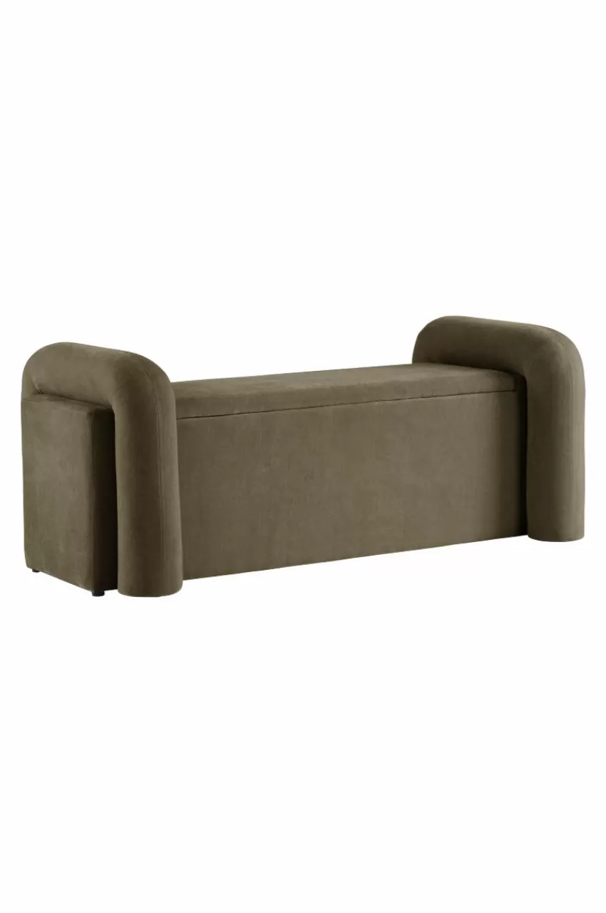 Bänkar*Jotex KOMORO Bänk Med Förvaring 150 Cm Olivgrön