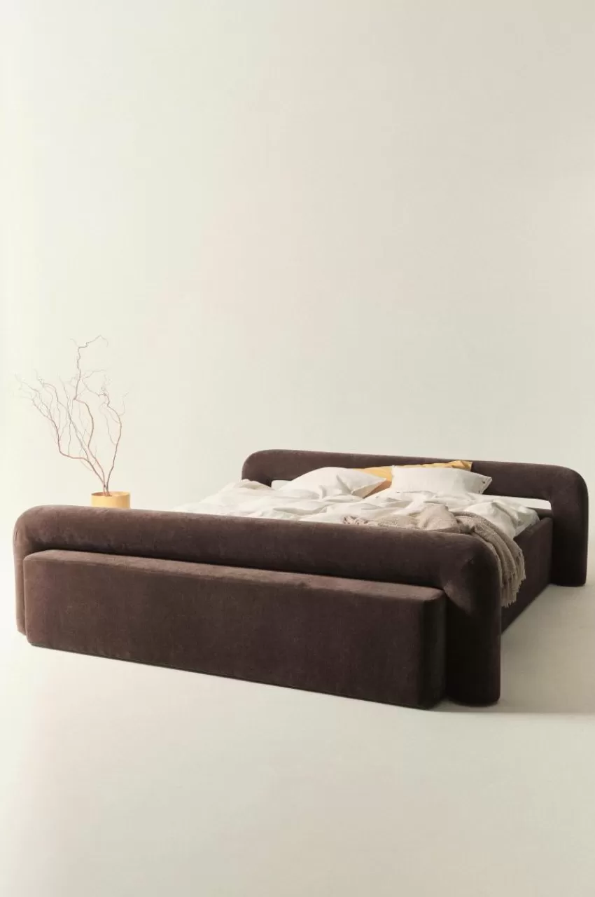 Sängramar*Jotex KOMORO Sängram 180 Cm Varm gråbrun