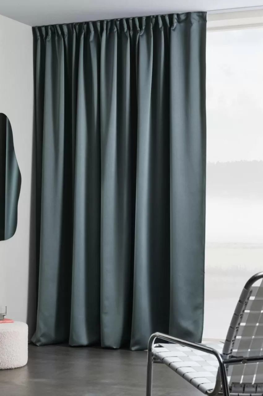 Mörkläggningsgardiner*Jotex KYLIE Mörkläggningsgardin 1 Längd - Extra Bred Blågrön