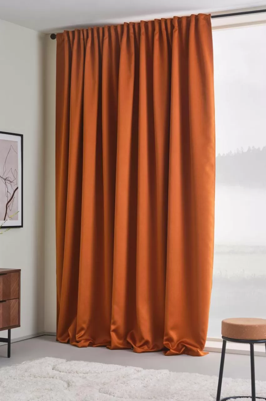 Mörkläggningsgardiner*Jotex KYLIE Mörkläggningsgardin 1 Längd - Extra Bred Bränd orange