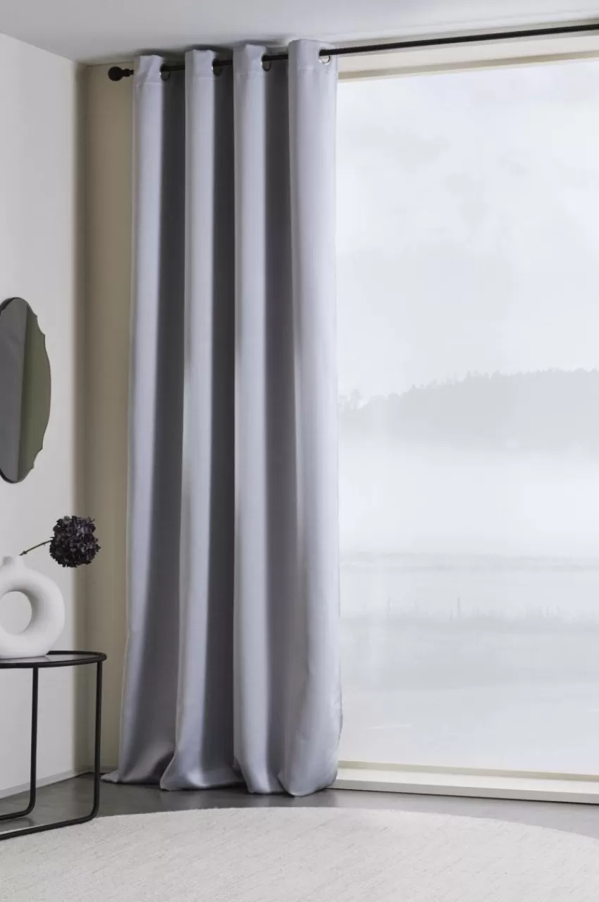 Öljettgardiner | Mörkläggningsgardiner*Jotex KYLIE Mörkläggningsgardin Med öljetter - 1 Längd Grå