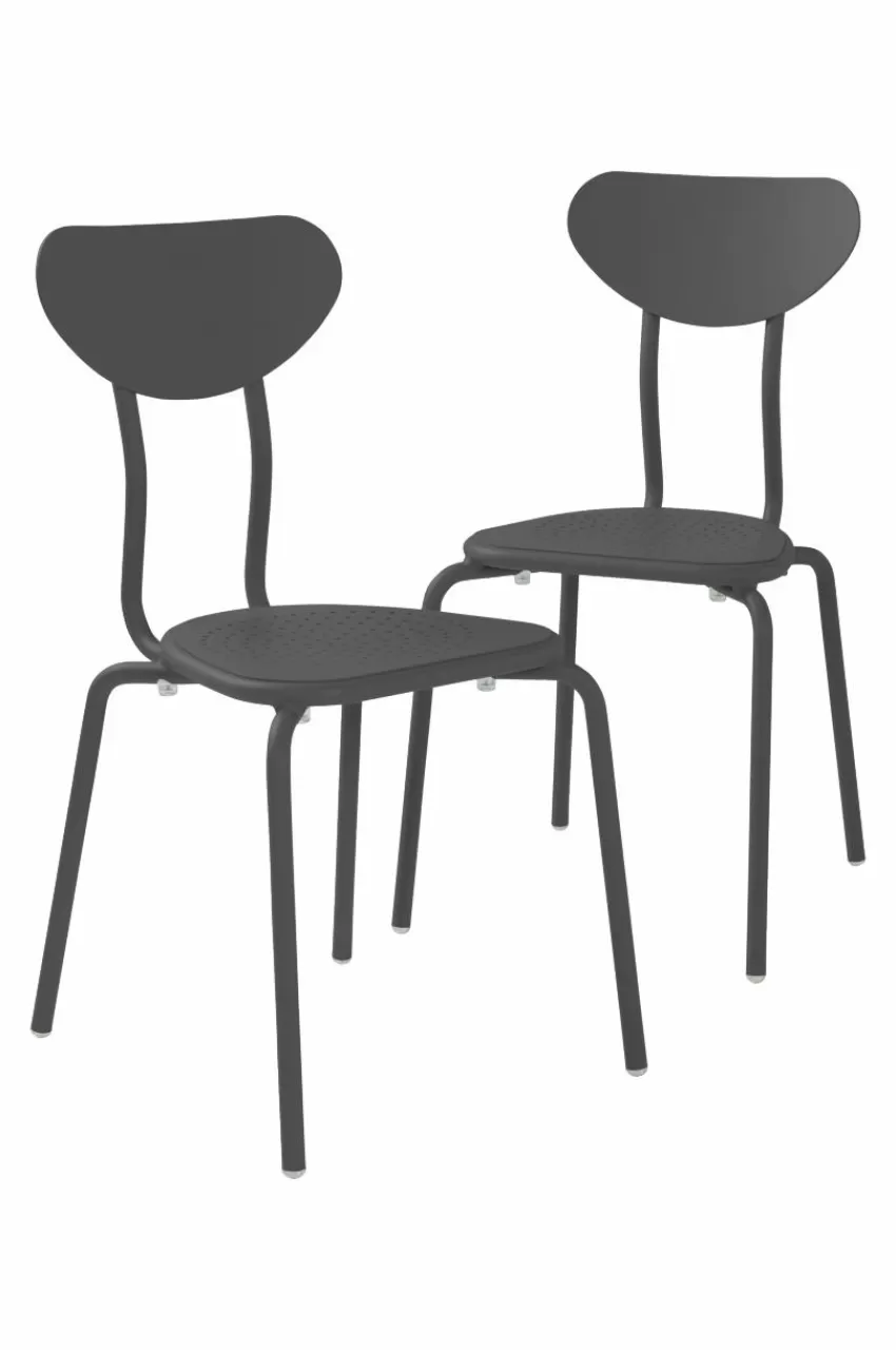 Utestolar & Utepallar | Utemöbler*Jotex LANNION Utestol 2-pack Svart