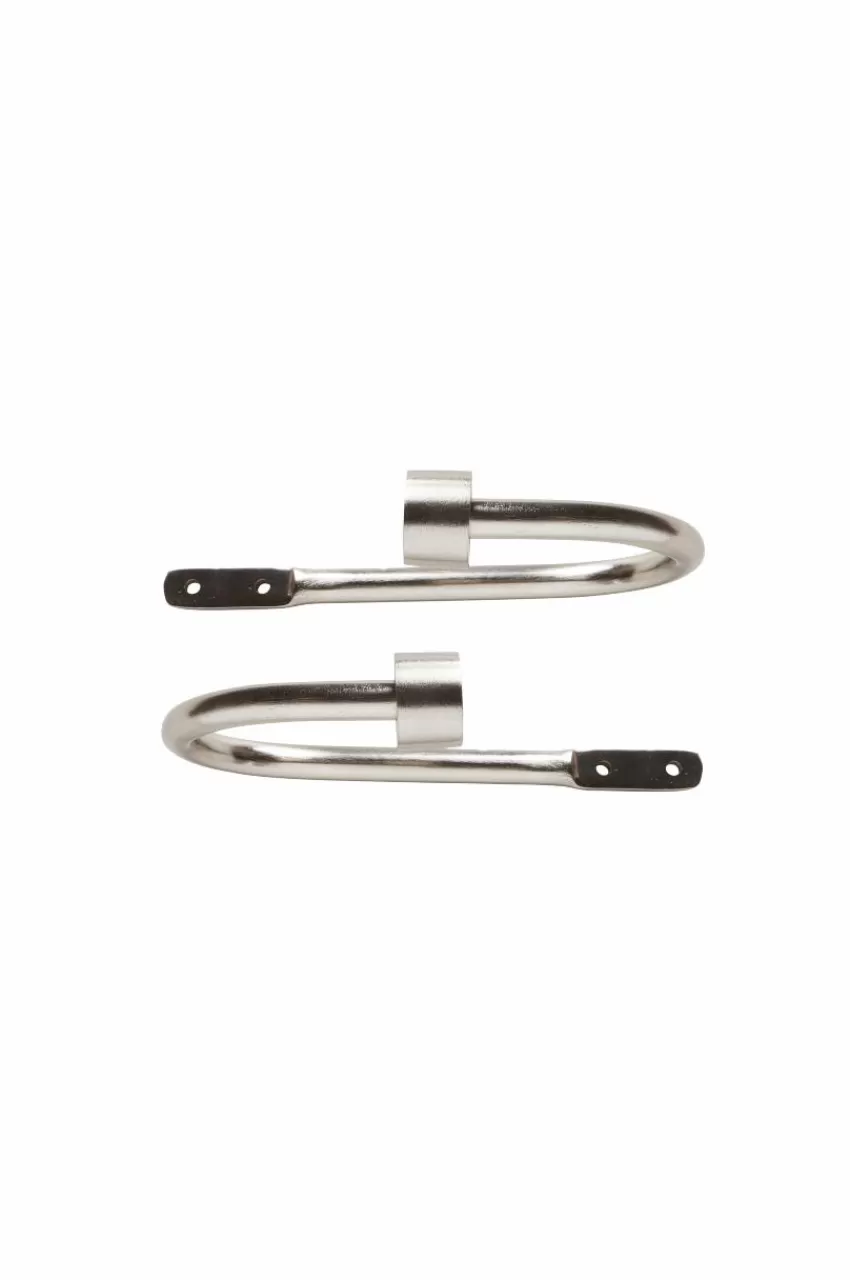 Gardinomtag*Jotex LAURE Gardinomtag 2-pack Silver