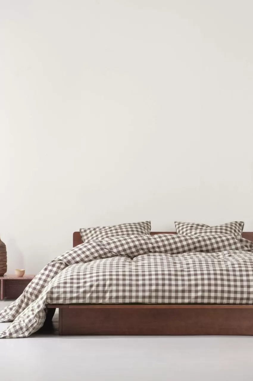 Påslakanset*Jotex LAUREN Påslakanset Dubbelsäng Ekologisk Brun/beige
