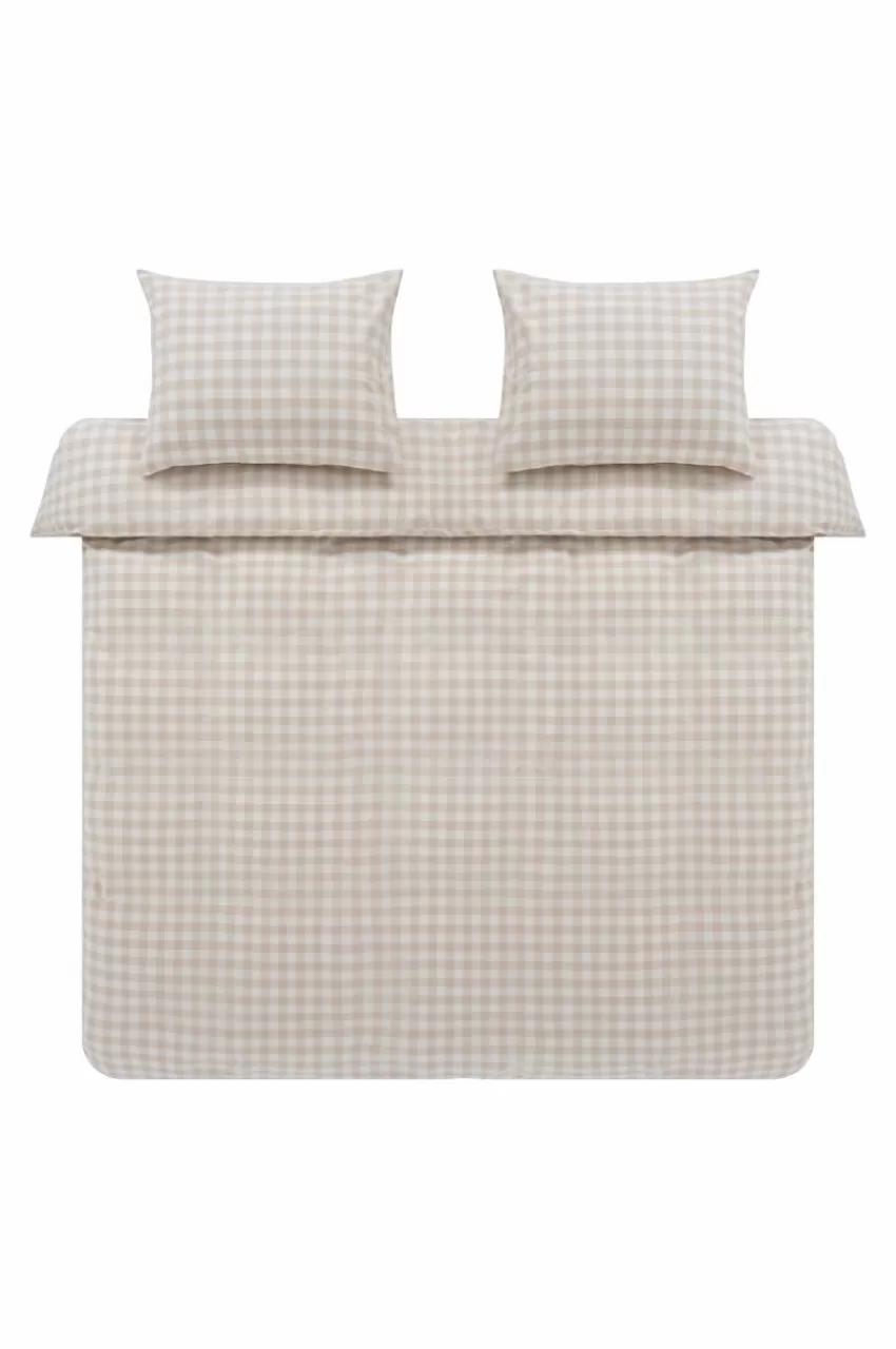 Påslakanset*Jotex LAUREN Påslakanset Dubbelsäng Ekologisk Beige/vit