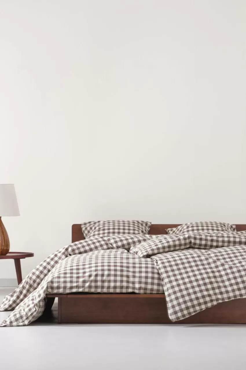 Påslakanset*Jotex LAUREN Påslakanset Enkelsäng Ekologisk Brun/beige