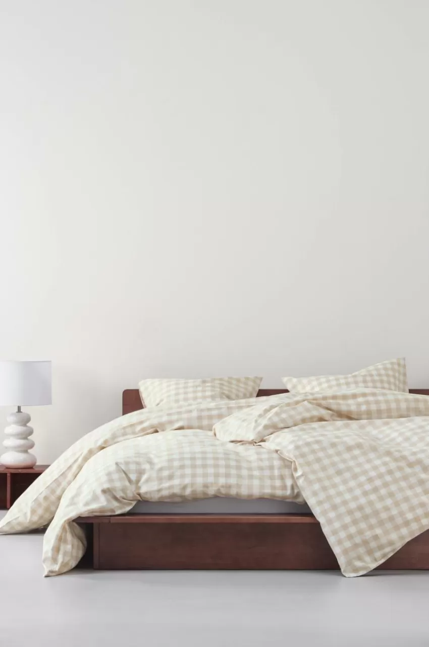 Påslakanset*Jotex LAUREN Påslakanset Enkelsäng Ekologisk Beige/vit