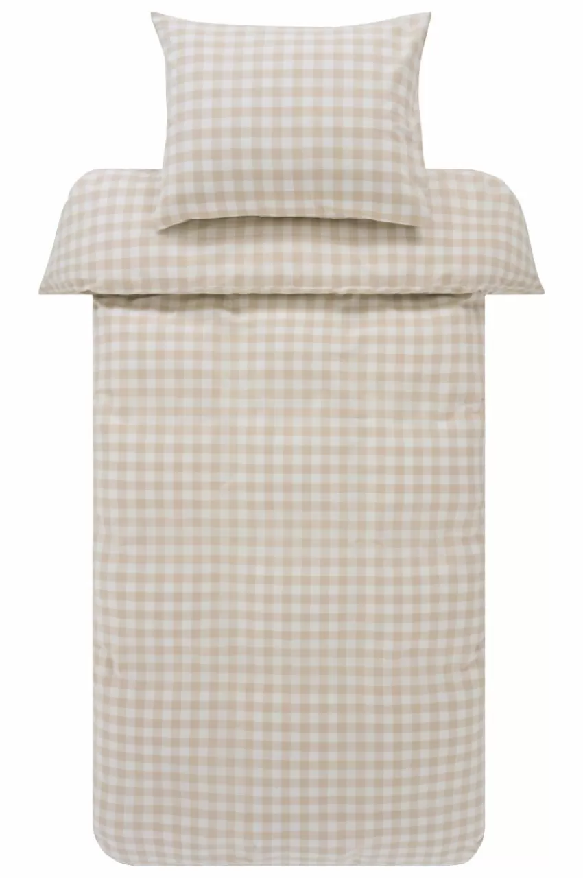 Påslakanset*Jotex LAUREN Påslakanset Enkelsäng Ekologisk Beige/vit