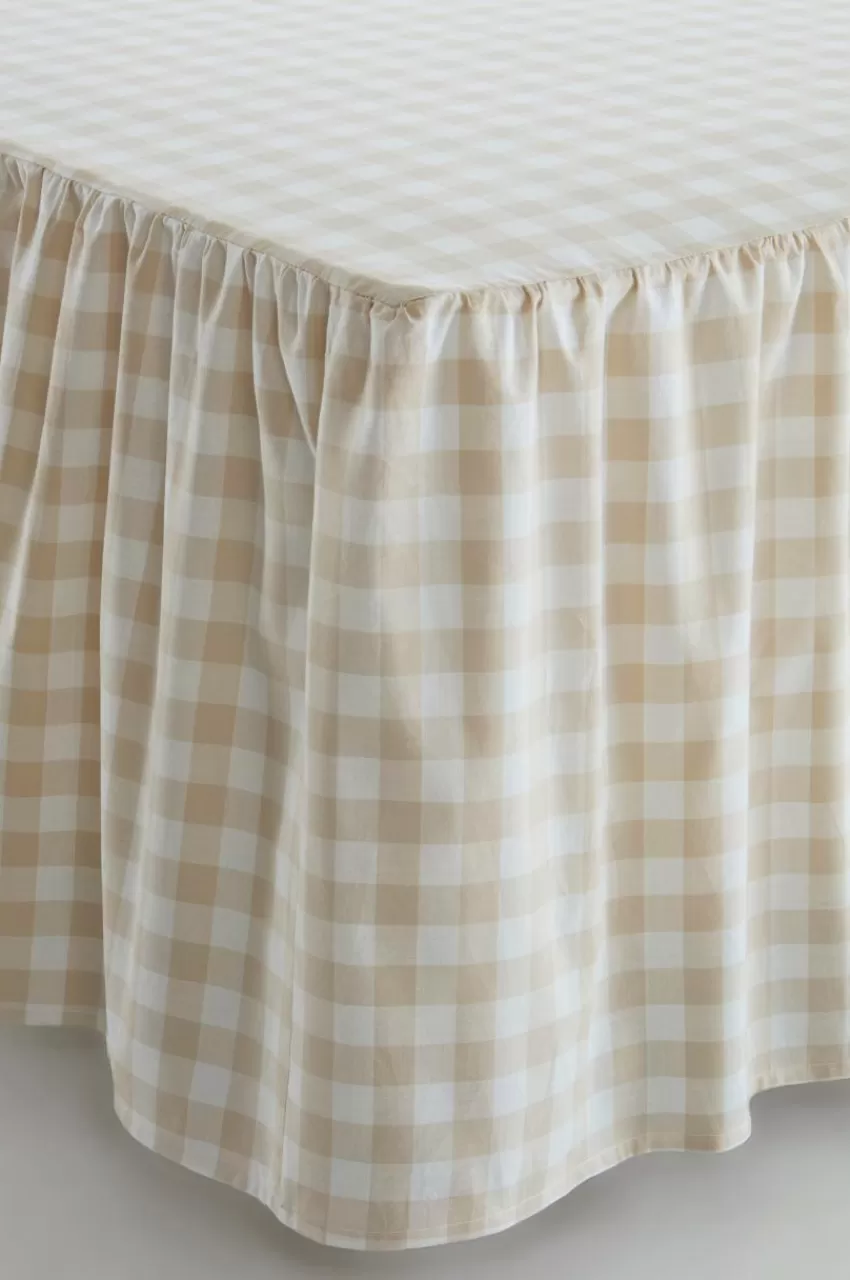 Sängkappor*Jotex LAUREN Sängkappa Ekologisk Höjd 45 Cm Beige/vit