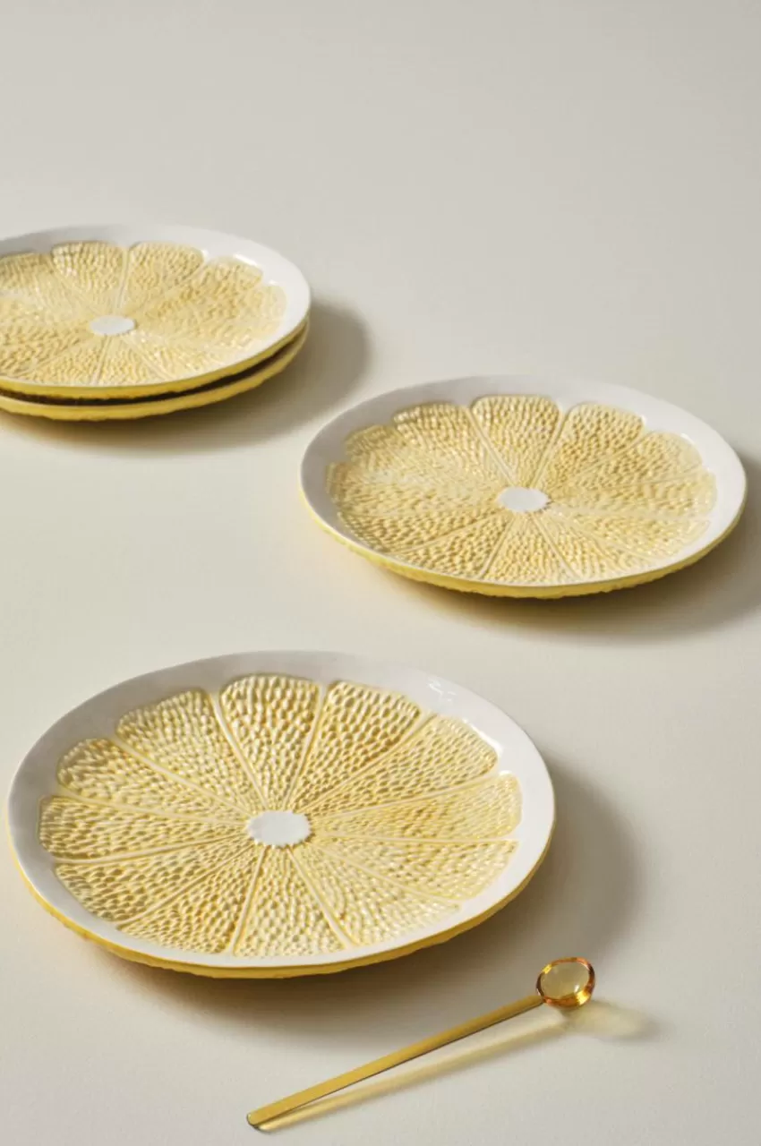 Tallrikar*Jotex LEMON Tallrik 4-pack ø 27 Cm Gul/vit