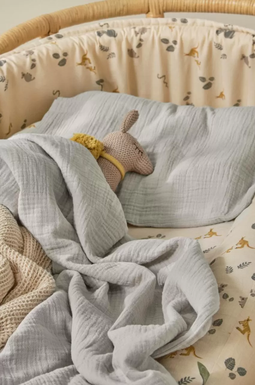 Barnsängkläder*Jotex LILIA BABY Påslakanset Vagn/vagga - Ekologisk Grå
