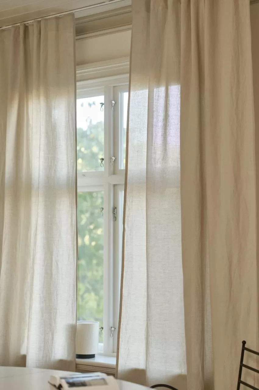 Linnegardiner*Jotex LINA Gardin Linnemix 2-pack Linnebeige