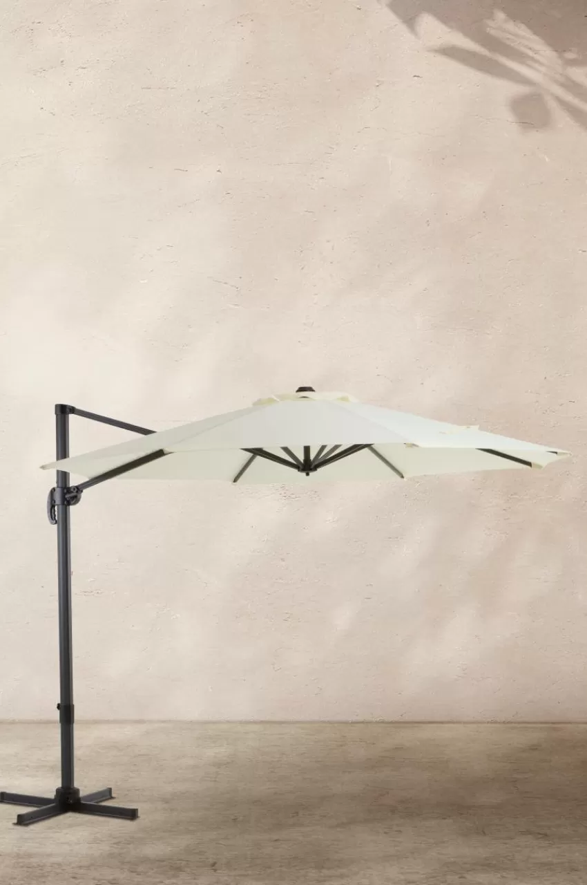 Parasoller & Pergola | Utemöbler*Jotex LIPSI Solparasoll ø 298 Cm Vit/svart