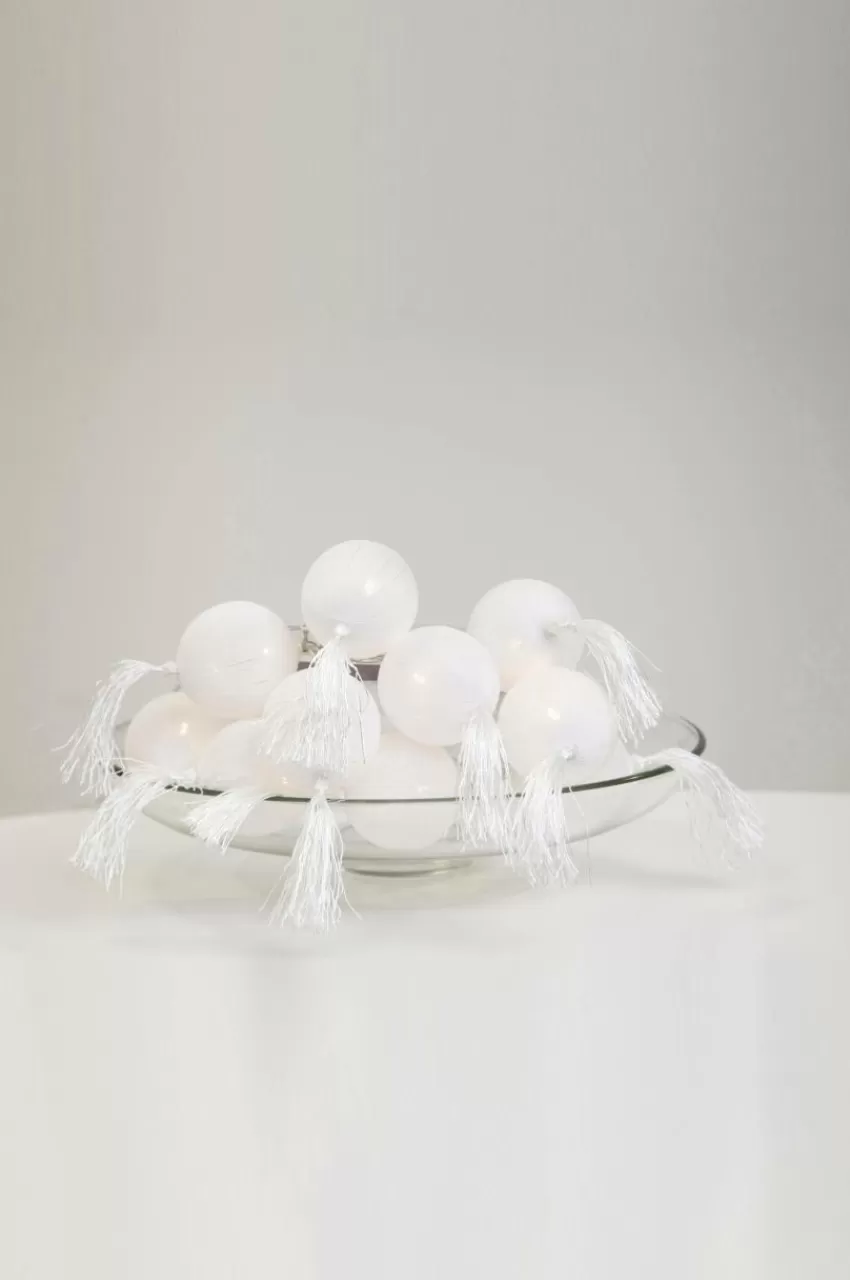 Julbelysning | Dekorativ Belysning*Jotex Ljusslinga Jolly Tassel Vit