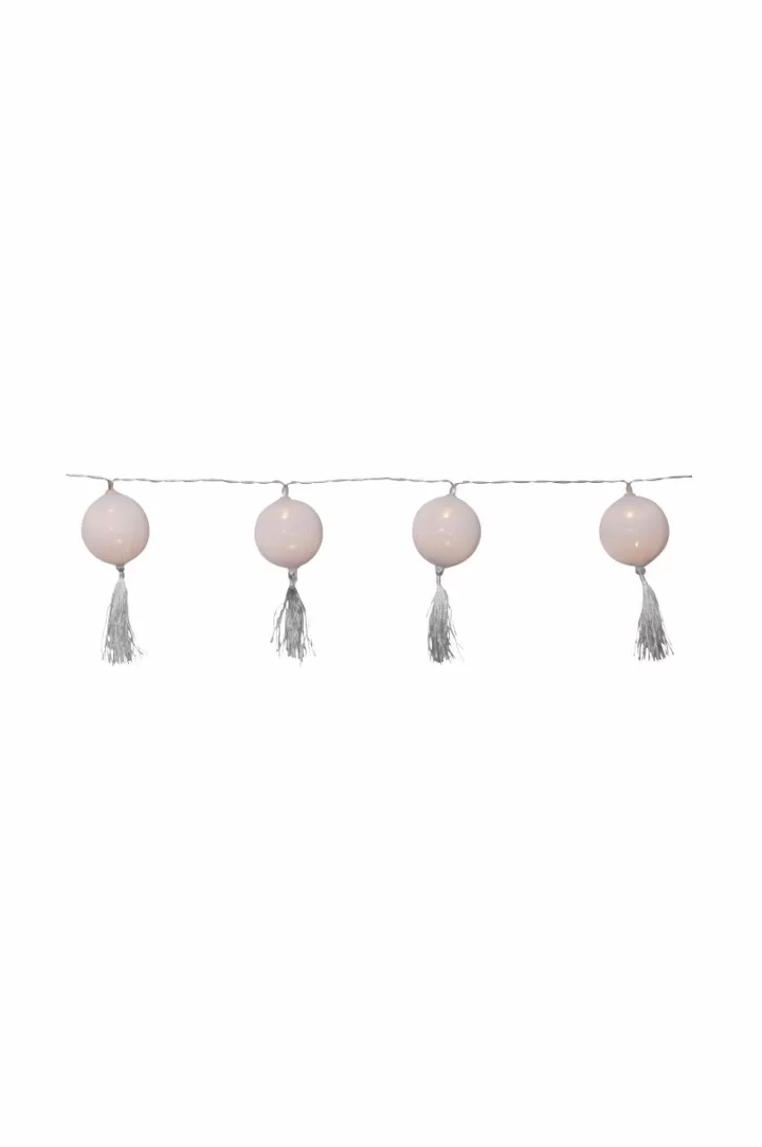 Julbelysning | Dekorativ Belysning*Jotex Ljusslinga Jolly Tassel Vit