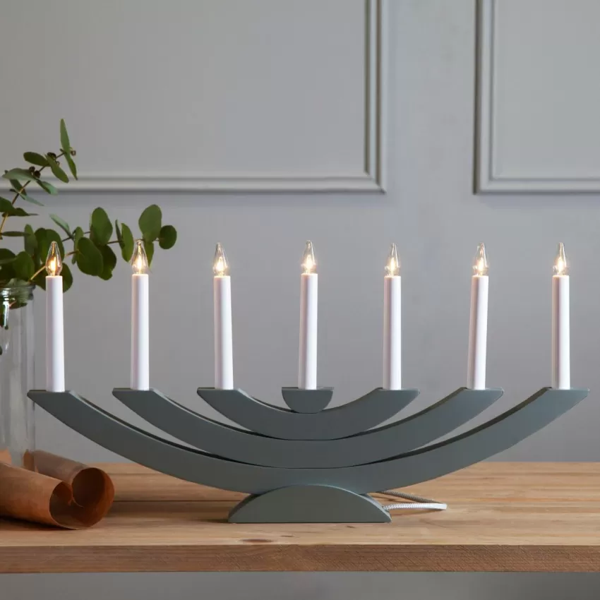 Julbelysning*Jotex Ljusstake Navida Grey