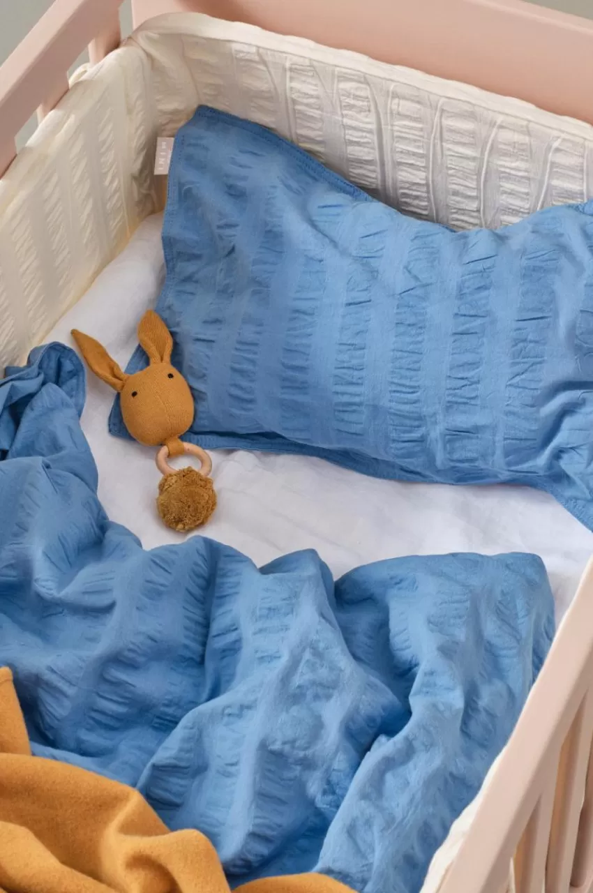 Barnsängkläder*Jotex LOLO MINI Påslakanset Spjälsäng - Ekologisk Blå