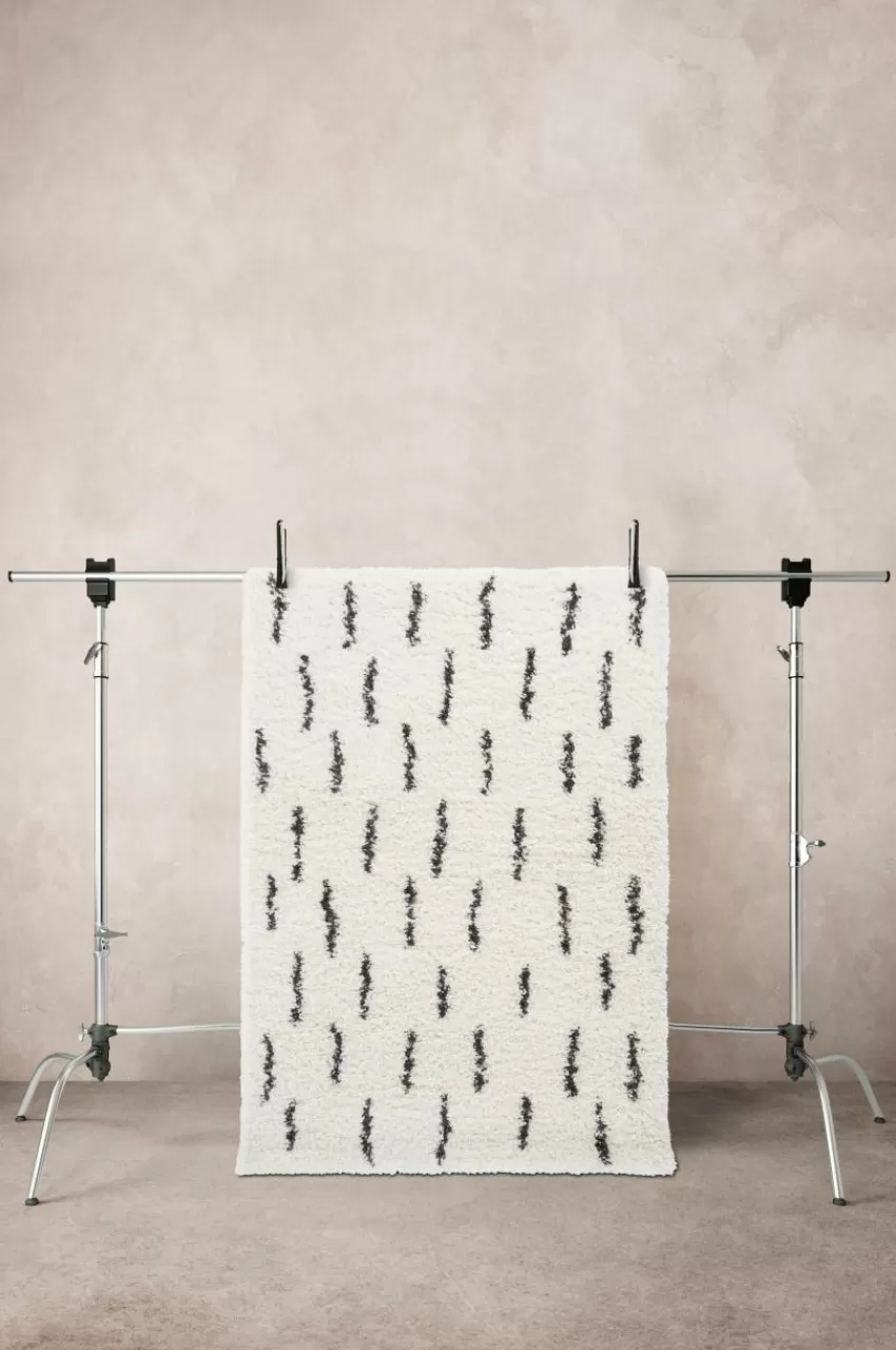 Barnmattor | Barnmattor*Jotex LOOPA Luggmatta 120x170 Cm Vit/antracitsvart