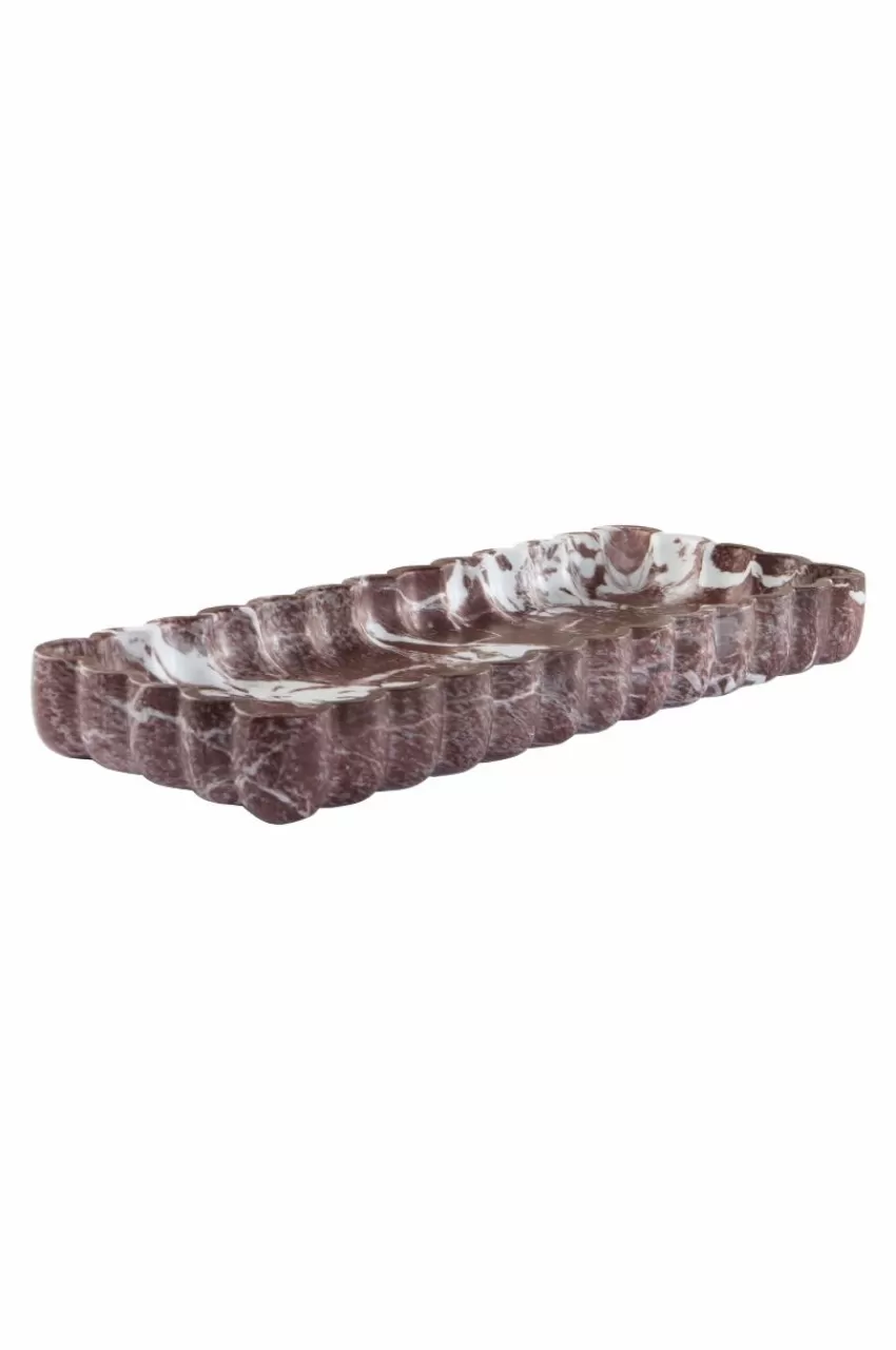 Brickor & Serveringsfat*Jotex LOST Bricka 53,9x21,8 Cm Vinröd/vit