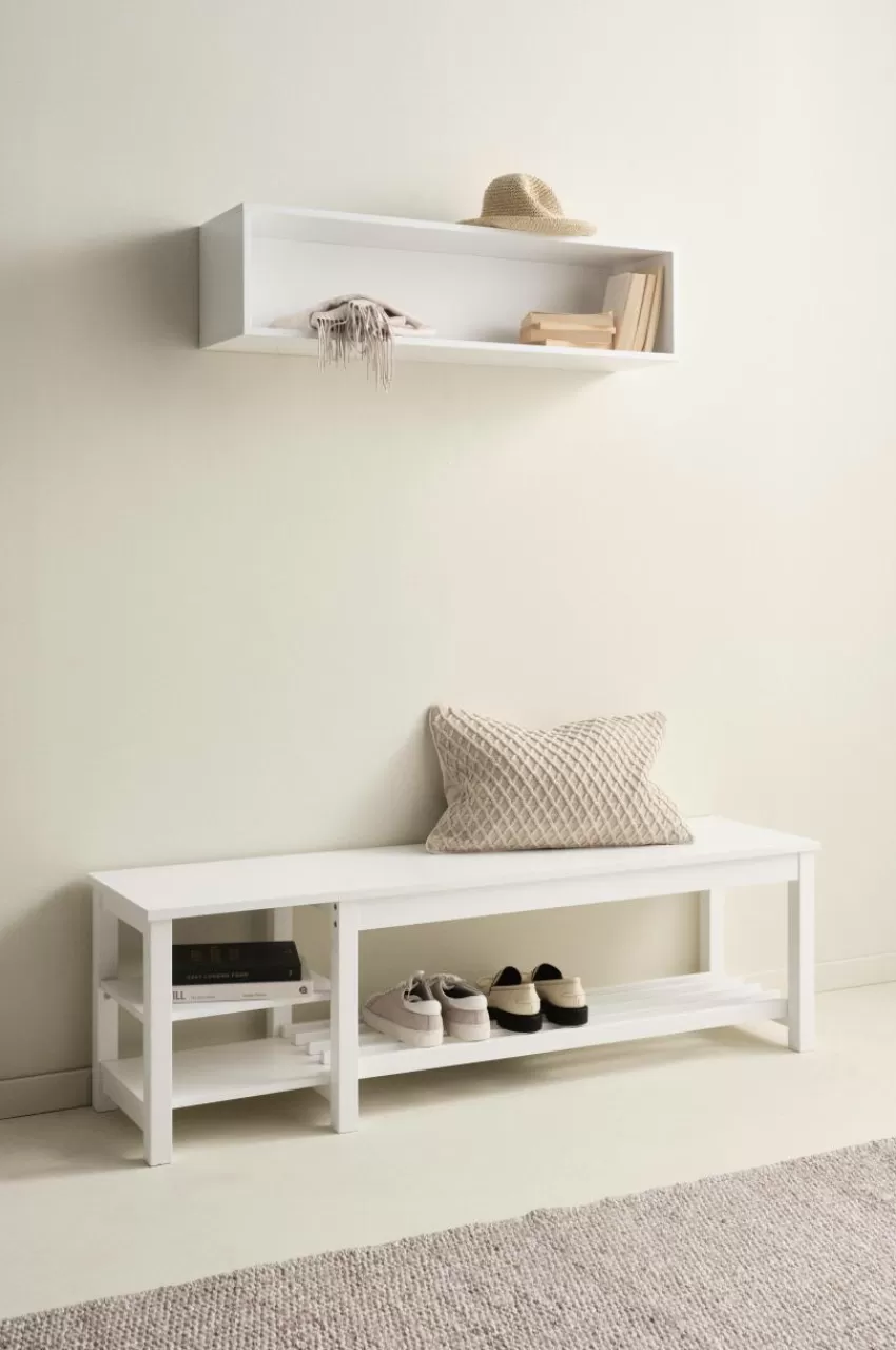 Hallmöbler*Jotex LUEVEN Bänk/skohylla 150 Cm Vit