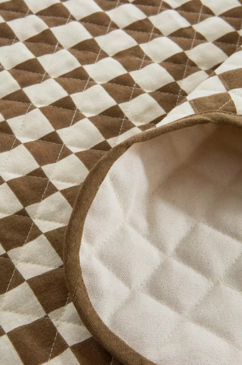 Bomulls- & Trasmattor*Jotex LYRA Rund Bomullsmatta ø 125 Cm Beige/brun