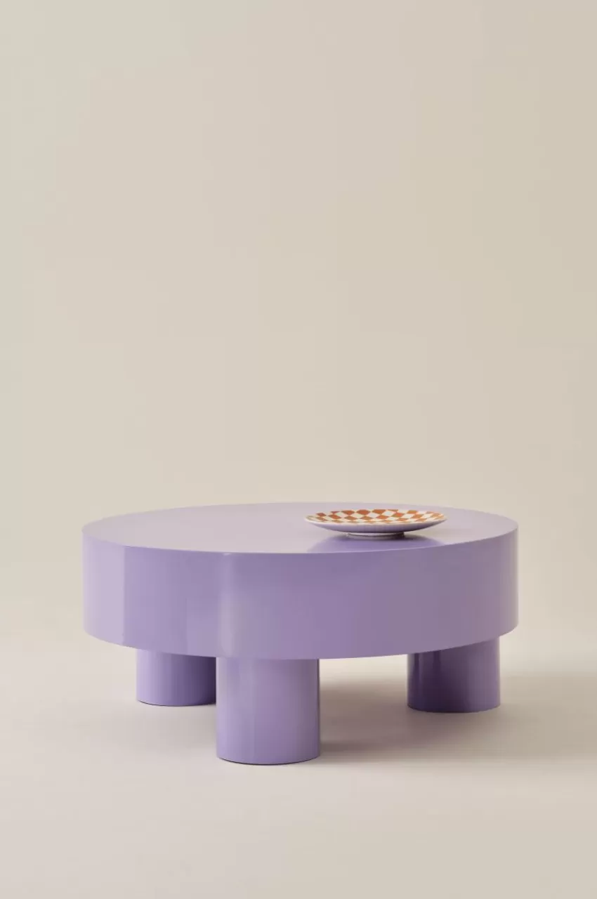 Bord*Jotex MALARO GLOSSY Runt Soffbord ø 90 Cm Lila