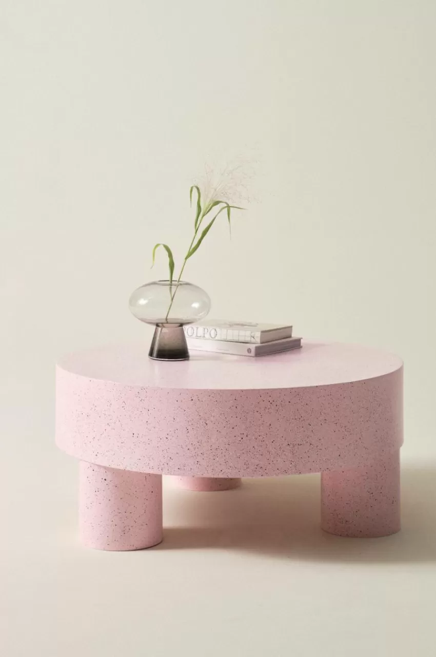 Bord*Jotex MALARO Soffbord ø 90 Cm Rosa terrazzo