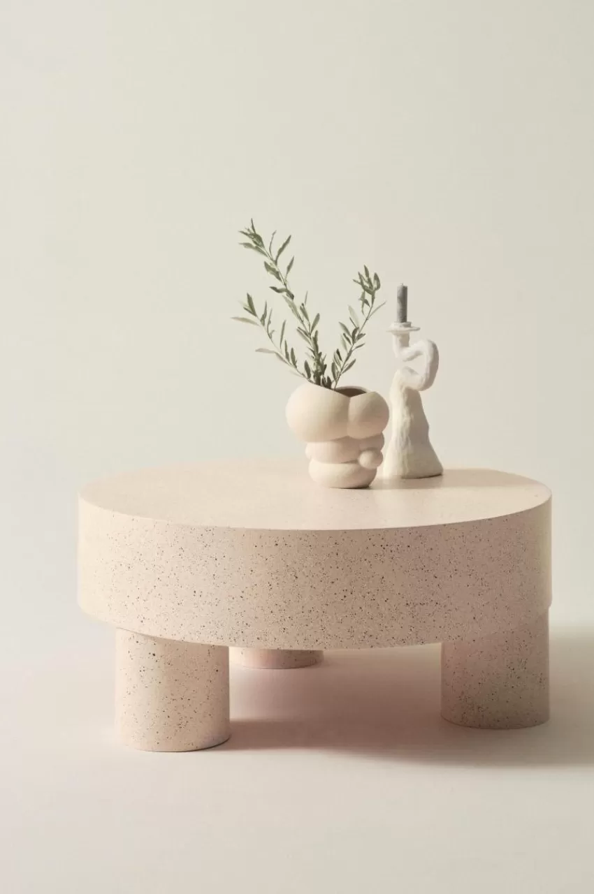 Bord*Jotex MALARO Soffbord ø 90 Cm Beige terrazzo