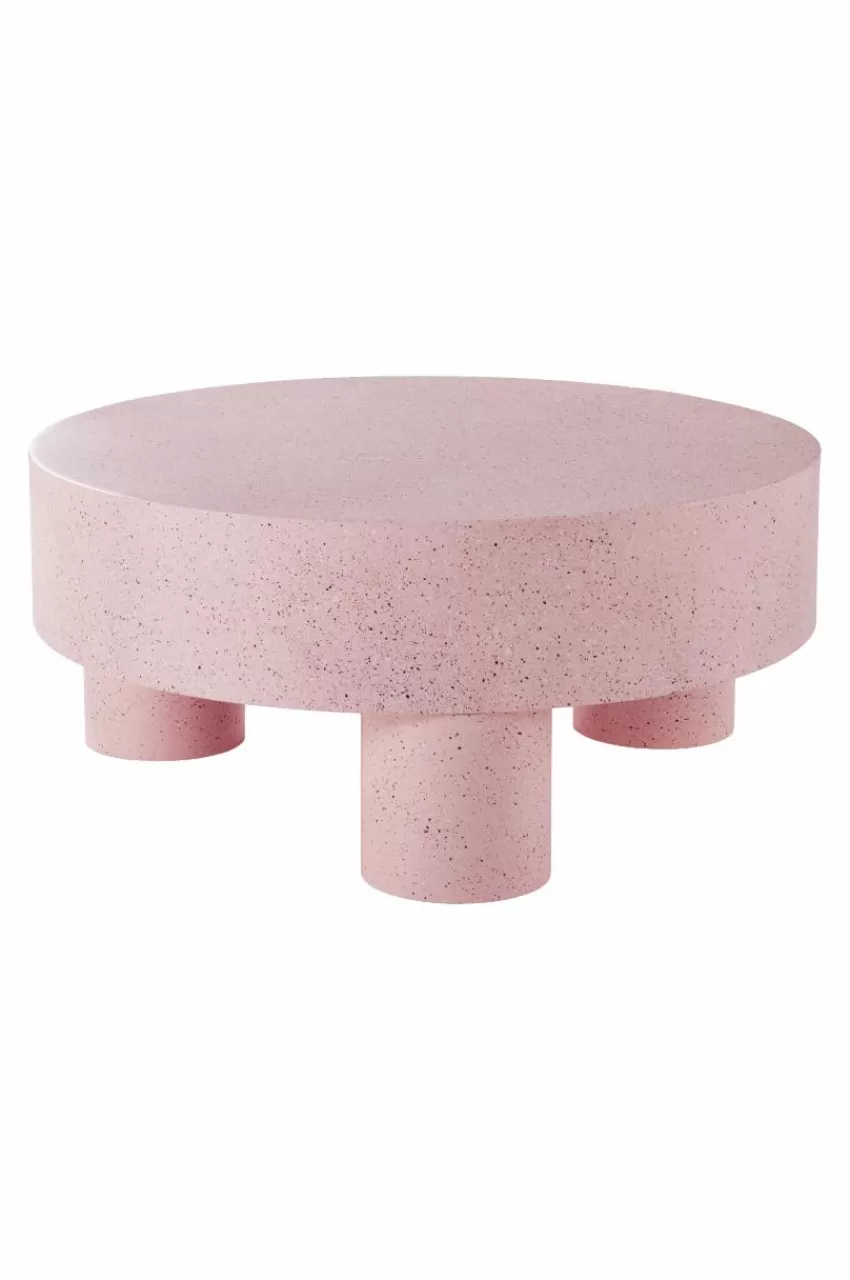 Bord*Jotex MALARO Soffbord ø 90 Cm Rosa terrazzo