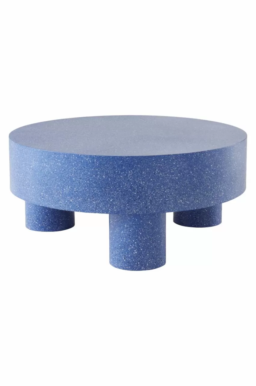 Bord*Jotex MALARO Soffbord ø 90 Cm Blå terazzo