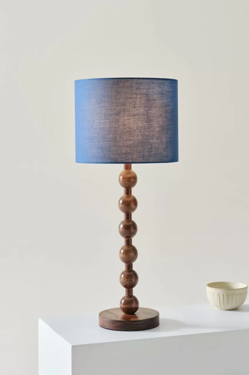 Bordslampor*Jotex MALIA Bordslampa Valnötsbrun/blå
